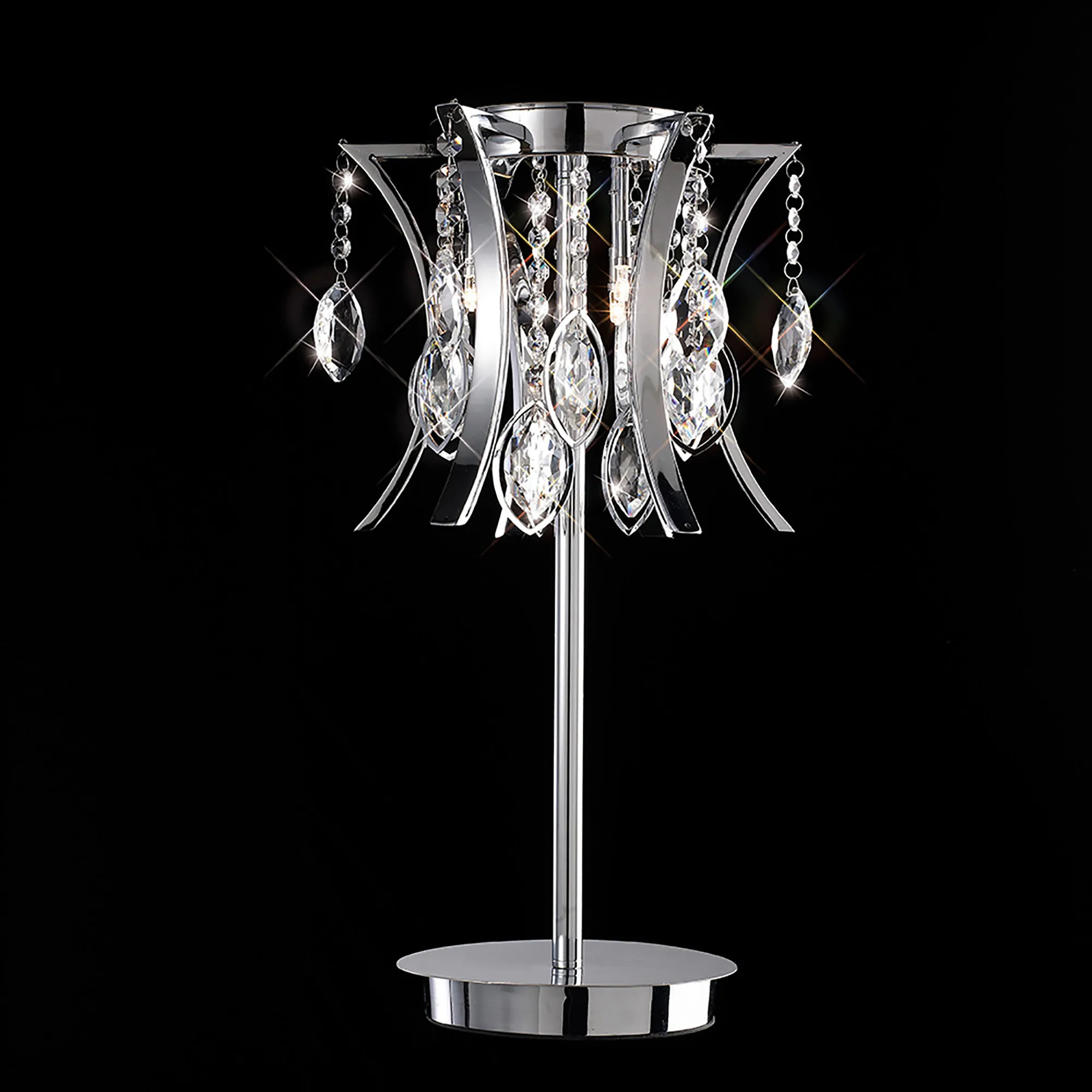 Mios Crystal Table Lamps Diyas Armed Table Lamps